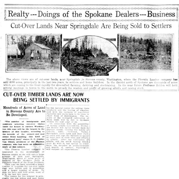 A newspaper page with the headline 
