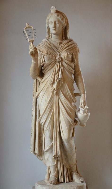A visual representation of the goddess Isis and her items associated with her