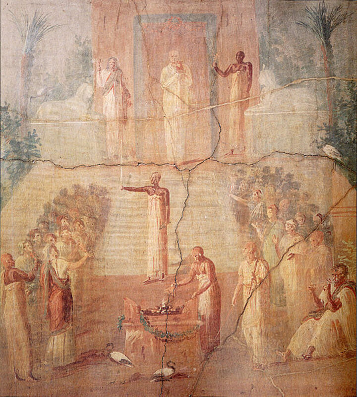 Visual representation of a ritual done for Isis' favor