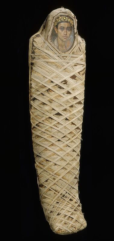 An example of a mummy with an inserted portrait.