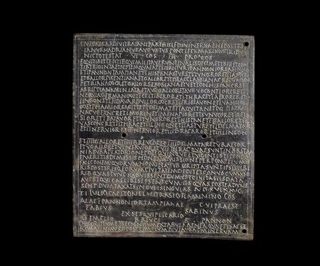 A bronze Tablet that granted citizenship to an Auxiliary